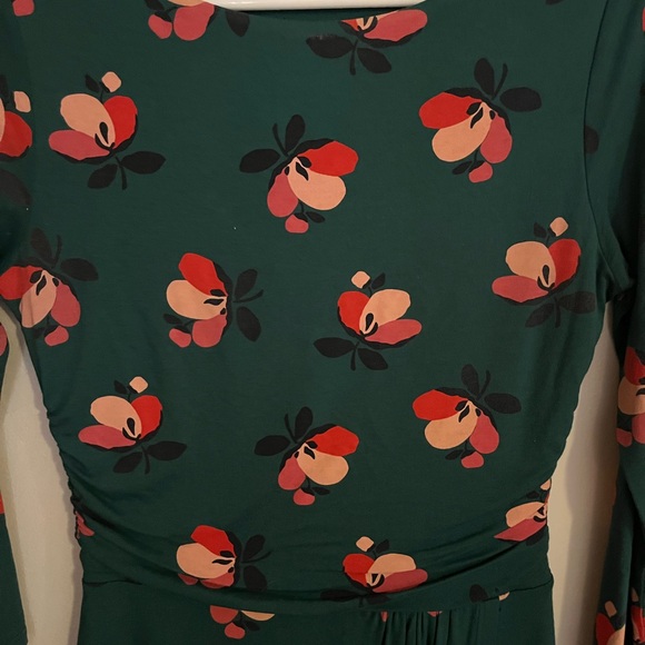 Boden Teal Dress with Pink‎ Floral Pattern - Picture 5 of 6